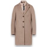 District - Sit UP - Lange Wollen Jas - Light Taupe