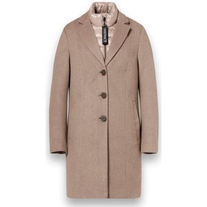 District - Sit UP - Lange Wollen Jas - Light Taupe