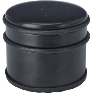 H&S Collection Deurstopper - rond - RVS - mat zwart - 10 x 10 x 9 cm - 1 kilo gewicht