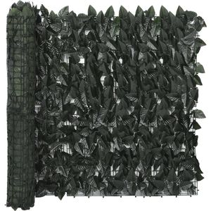 vidaXL-Balkonscherm-met-donkergroene-bladeren-600x150-cm