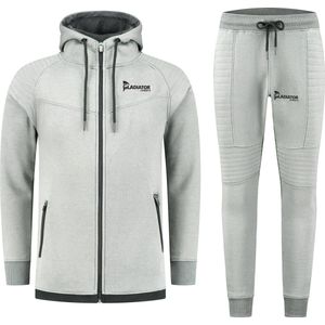 Gladiator Sports - Premium Sportpak - Grijs - Trainingpak Lange Mouw - Hoodie + Joggingbroek