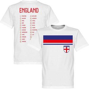 Engeland WK 2018 Squad T-Shirt - Wit - XXXXL