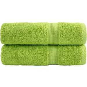 vidaXL - Handdoeken - SOLUND - 2 - st - 600 - g/m² - 50x100 - cm - appelgroen