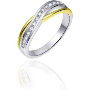 Gisser Jewels Zilver Ring Zilver R101Y - R101Y-58 - Sieraad - Goudkleurig