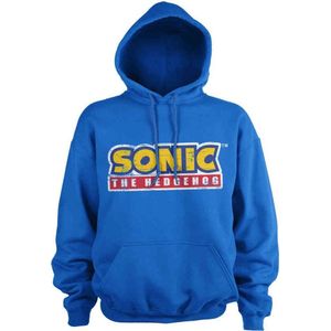 Sonic The Hedgehog Hoodie/trui -2XL- Cracked Logo Blauw