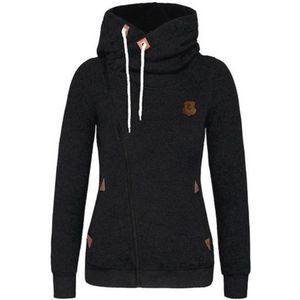 Dames zip hoody met capuchon en zakken