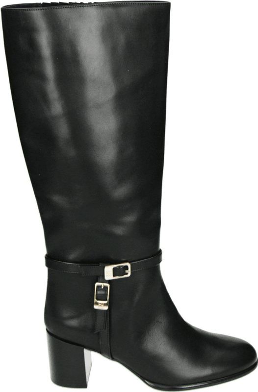 Högl - BELLE - Kuitlaarzen - Zwart - Blokhak - Glad Leer