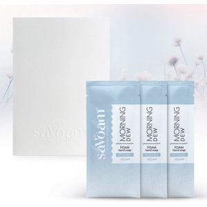 Schuimende Handzeep - saVoam refill Morning Dew - Navulling - 3 x 25.5 gram - Vegan - Duurzaam - Hydraterend