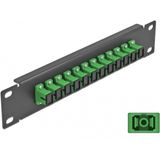 Delock - 10 inch - LWL Patchpanel - Groen/Zwart - 12 Poorten SC Simplex