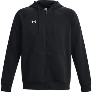 Under Armour UA Rival Fleece FZ Hoodie Heren Sportvest - Zwart - Maat S