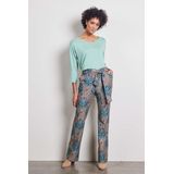 DIDI Dames Travel pants Paseo in taupe with Odyssey print maat 46