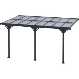 Outsunny Gartenpavillon Aluminum, PC Grau