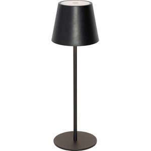 QAZQA murdock - Moderne Dimbare LED Draadloze Oplaadbare Tafellamp USB met Dimmer - 1 lichts - H 36 cm - Zwart - Buitenverlichting