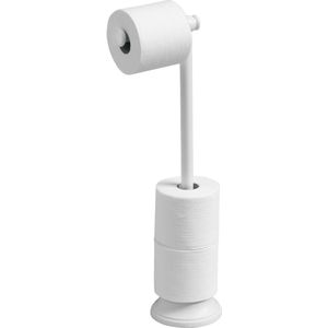 Toiletpapierhouder zonder boren - toiletrolhouder voor de badkamer - kleur: wit - papierrolhouder vrijstaand