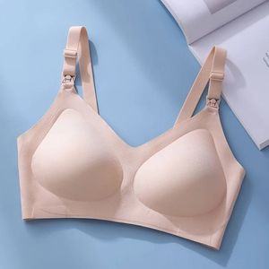 Wow Peach - Seamless Voedings BH - Padded Beha - Zonder Beugel - Naadloos - Borstvoeding - Nursing - Mama - Comfort - Zacht - Ademend - Kleur: Nude - Maat: Medium