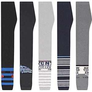 Set van 5 thermo-ondergoed voor jongens, leggings, katoenen broek, enkellang, maat 110/116 cm, herfst en lente