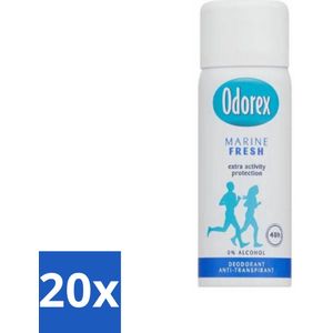 Odorex - Deodorant Spray - Mini Marine Fresh - Fris & Compact - 50 ml - Bulkverpakking - 20 stuks