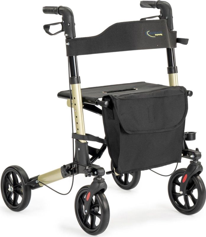 MultiMotion - City - Lichtgewicht Rollator - Champagne - Compact Opvouwbaar