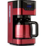 Klarstein Arabica koffiezetapparaat - Filter koffiemachine - Met thermoskan - Voor gemalen koffie - Met EasyTouch Control - Watertank 1,2 liter - 12 kopjes - Rood