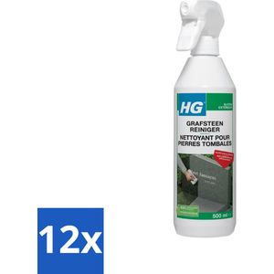 HG - Grafsteenreiniger - Beschermt & Reinigt - 500 ml - Voordeelverpakking - 12 stuks