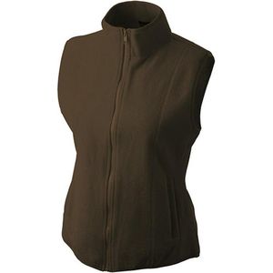 James and Nicholson Vrouwen/dames Microfleece Vest (Bruin)