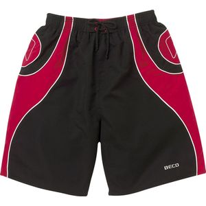 BECO shorts, binnenbroekje, elastische band, ca. 52 cm, zwart-rood, maat L