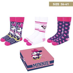 Minnie Mouse - Sokken Geschenkdoos - 3 Paar - Maat 36-41