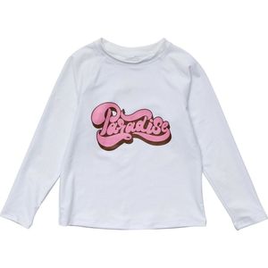Snapper Rock - UV Rash top voor meisjes - Lange mouw - Paradise - Wit - maat 2 (76-88cm)