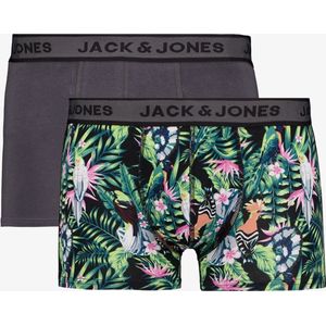 Jack & Jones heren boxershorts 2 paar tropisch - Grijs - Maat XL