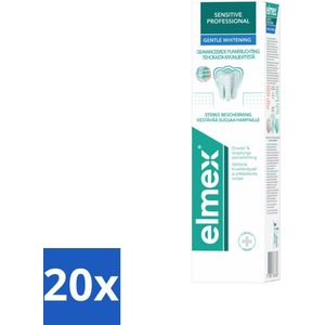 20 x Elmex Tandpasta Sensitive Professional Gentle Whitening 75 ml - Pro-Argin - Tandpasta 75 Ml