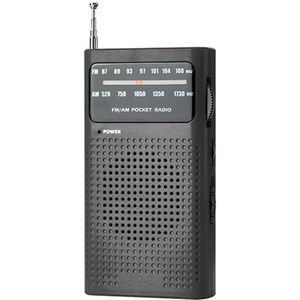 Transistor Radio - Draagbare AM/FM-Zakradio - Zwart