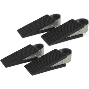 Benson - Deurstopwiggen - Zwart - Rubber - 4x - 13x5x3 cm