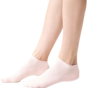 Roze sneakersokken katoen–naadloos & comfortabel–2 paar–maat 35-37