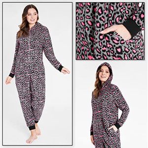 Dames Fleece Jumpsuit - Behaaglijke Eendelige Pyjama Maten S-XL