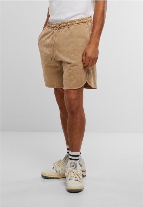 Urban Classics - Washed Piped Korte broek - S - Beige