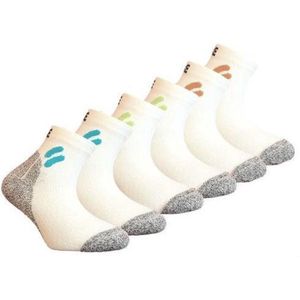 6 paar Kids - Quarter sneakersokken - coolmax - wit-grijs - 27-30