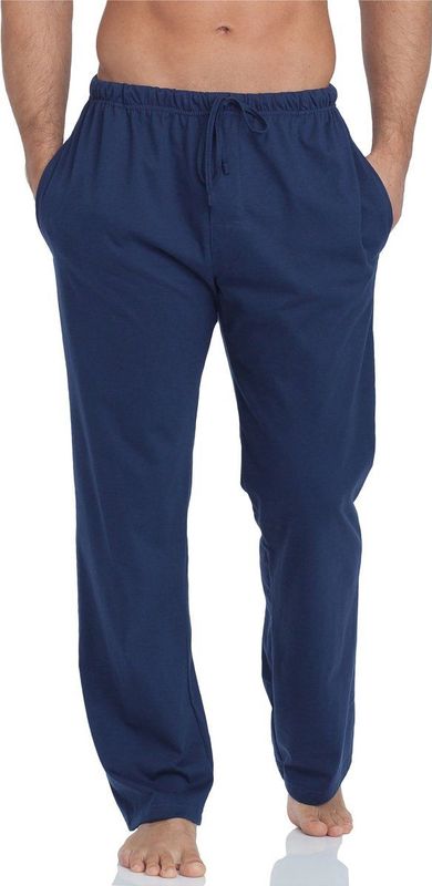 Timone - TI-TPP-002 - Heren Pajamabroek - Donkerblauw - 100% Katoen - Lang - Met Zakken