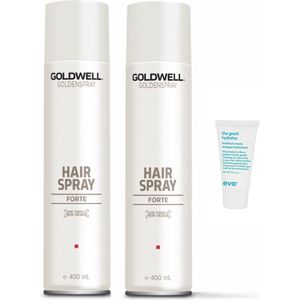 2 x Goldwell Goldenspray Hair Spray Forte - 400 ml + WILLEKEURIG Travel Size
