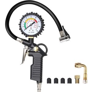 Luchtdruktester en Bandenspanningsmeter tot 220 PSI - Multifunctionele Manometer voor Compressor Accessoires