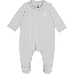 Petit Bateau Effen fluwelen babypyjama mt kraag