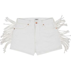 WRANGLER Fringed Festival Korte Spijkerbroek - Dames - Vintage White - 29