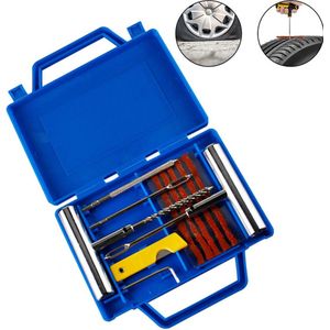 Reparatiekit - Reparatieset - Autoband - Lekke band - Auto - 11 Delig - Metaal - Prop - Voertuig - Universeel - Band - Caravan - Scooter - Motor - Set - Kit - Reizen - Onderweg - Veilig - Eerste hulp