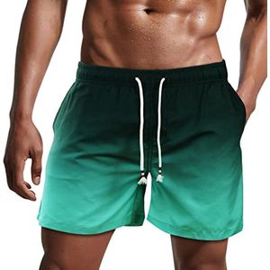 Korte herenzwembroek - Sneldrogende strandbroek en surfbroek met gaasvoering