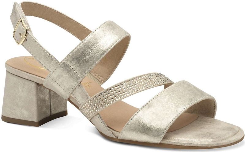 Tamaris - Comfortabele Damessandalen - Cloudy Gold - Hoogwaardig Materiaal