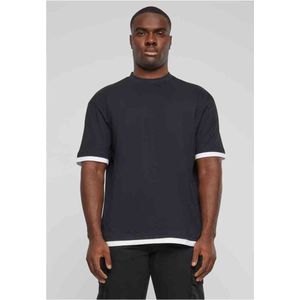 DEF - Visible Layer Heren T-shirt - M - Zwart/Wit