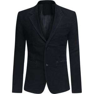Allthemen Heren Casual Katoenen Blazer - Geen Spleten - M