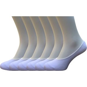 Classinn No inn Footie sneaker sokken katoen onzichtbaar 6 Paar wit Maat 43-46 met logo