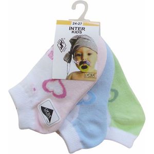 Baby sokjes meisjes fantasie - maat 21/23 - 12 paar - 90% KATOEN - Naadloos