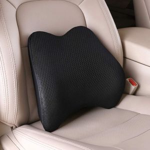 Lendensteun Traagschuim Steunkussen - Ergonomisch Design - Verlicht Rugpijn - Geschikt voor Auto en Thuis - Zwart