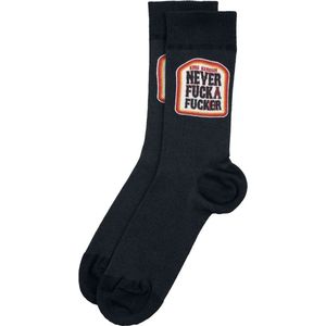 King Kerosin - Never Fuck A Fucker - Heren Sokken - Grijs